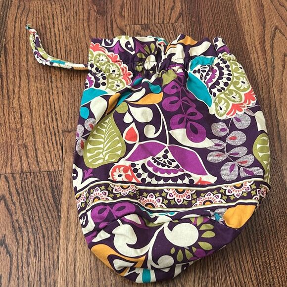 Vera Bradley Plum Crazy Drawstring Bag - Picture 1 of 4
